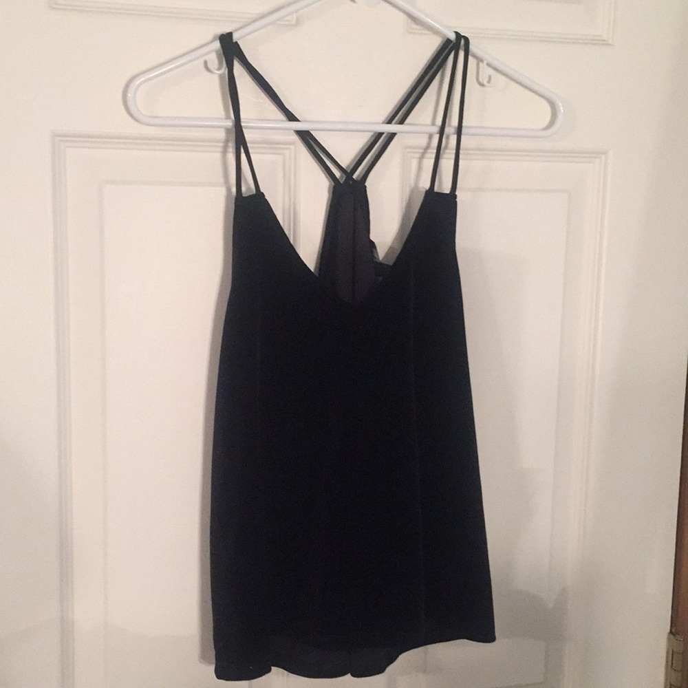Black Velvet Tank Top
